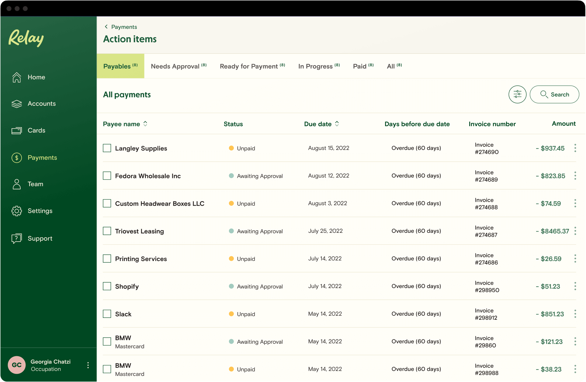 Payment Management Dashboard