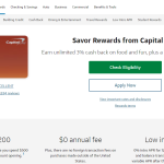 Capital One Savor信用卡详解